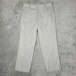 Nike Golf Pants Mens 34x30 Gray Chino Straight Leg Outdoor Dri Fit Adult